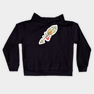 Valentine's Day Stickers - Cupid's Arrow Kids Hoodie